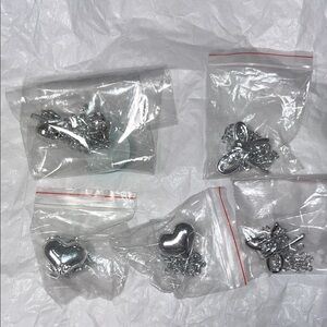 Silver Heart , Bow ,Star pants cuffers